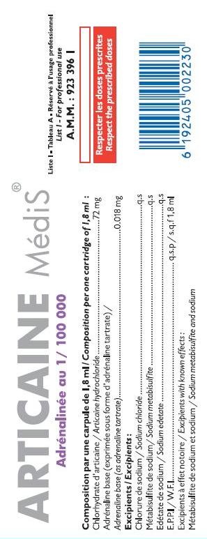 Articaine Medis Adrenaline